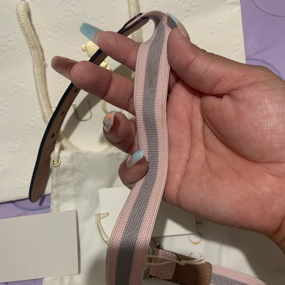 Gucci little girl belt size Small color pink with grey - Picture 3 of 4